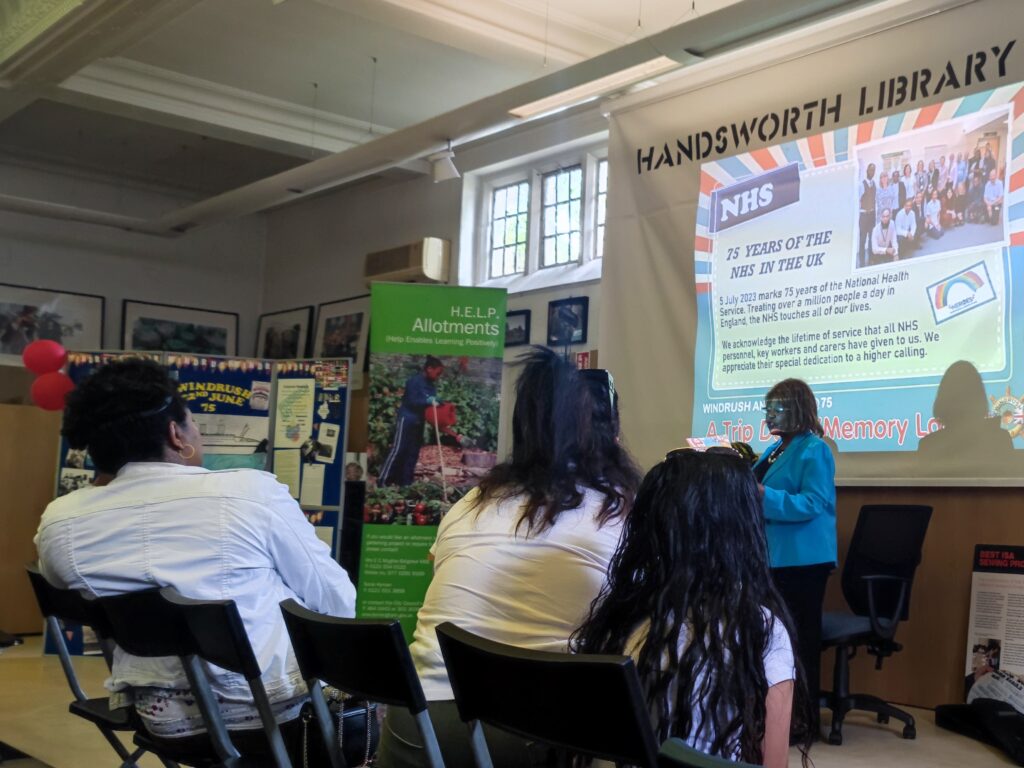 Councillor Quinnen presents at Handsworth Library for Windrush75
