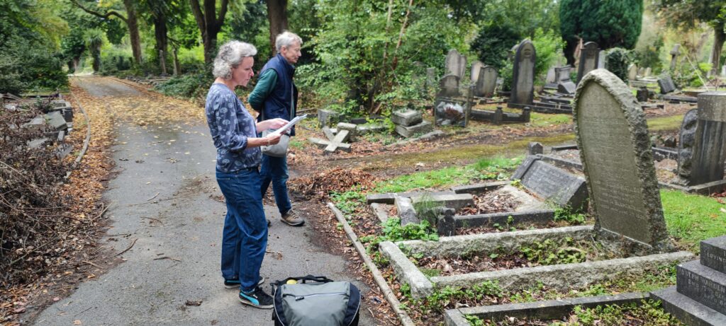 Damaged graves at Lodge Hill Cemetery