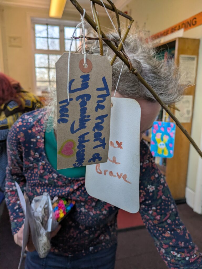 Book marks on our wish tree