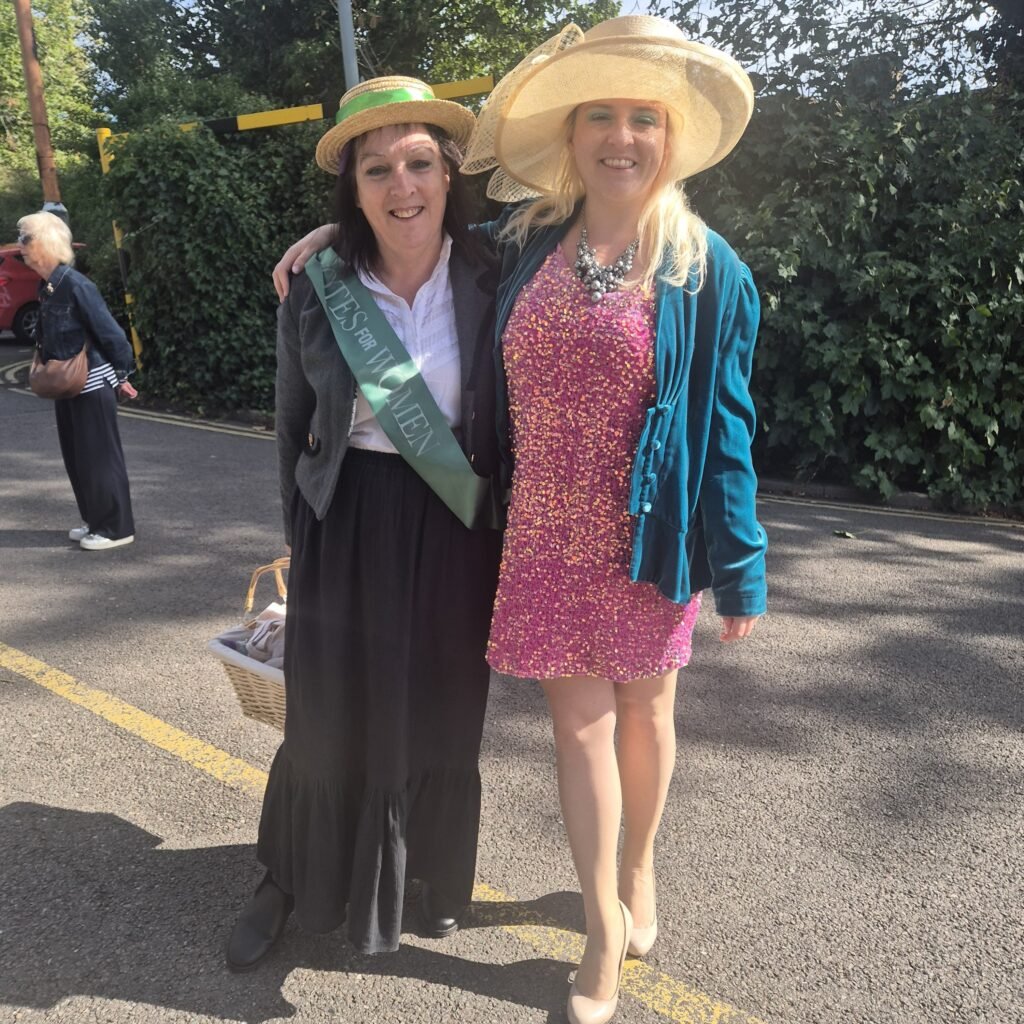 Barbara Carland meets a sufragette at Kings Norton